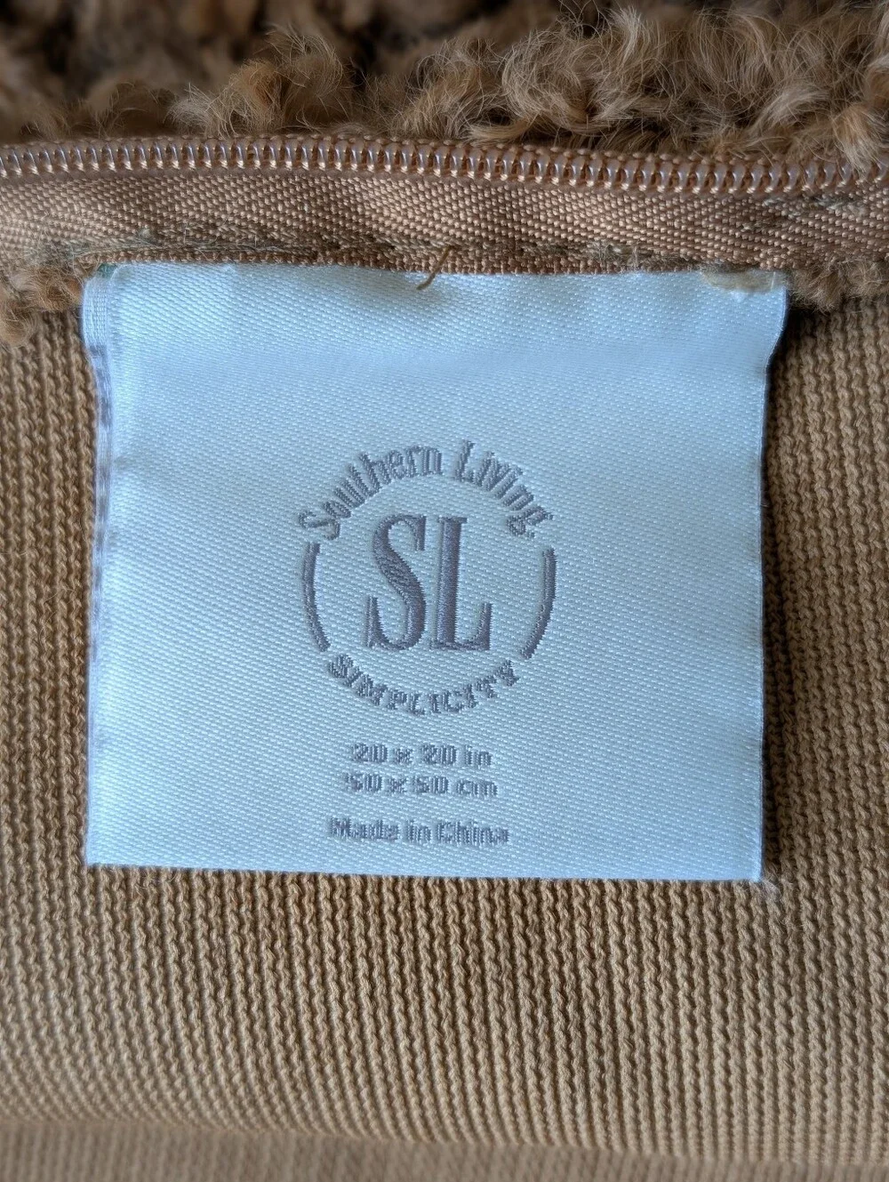 2 Southern Living Curly Teddy Pillow Covers Brown Plush Boucle Sherpa Decor